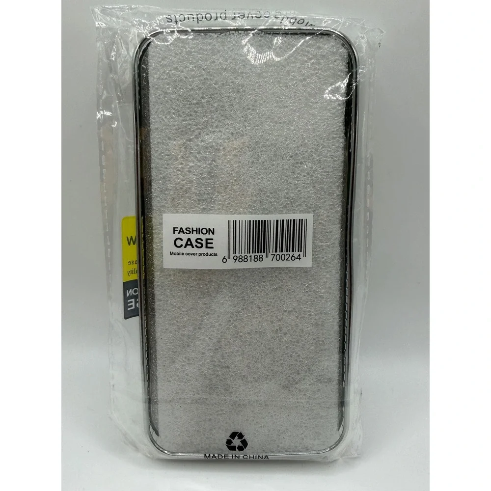 Silver Glitter Butterfly Rhinestone Case for iPhone 13 Pro Max Y2K Bling Cover
